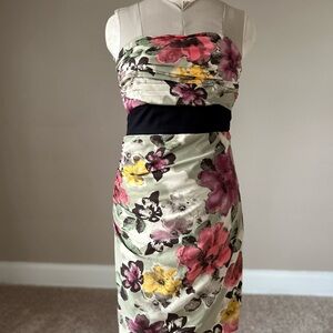 The Limited Multicolored Strapless Sheath Cocktail Dress